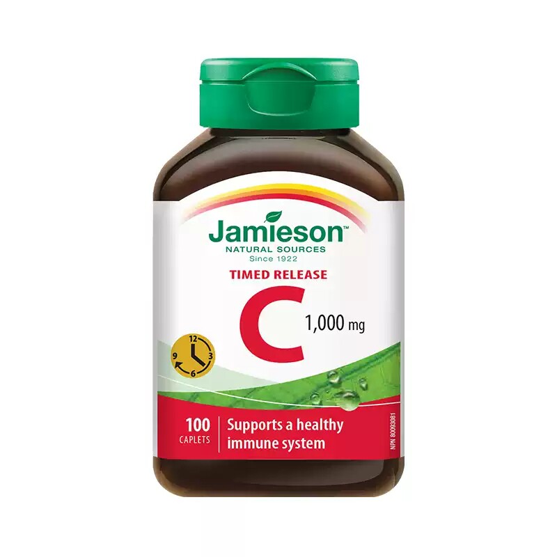 Jamieson健美生维生素C缓释片维他命vc高浓度焕白无糖维C 1000mg 109元