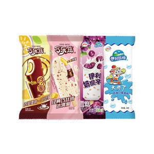 【推荐】伊利冰淇淋巧乐兹经典巧丝绒大布丁奶提子多口味组合26支