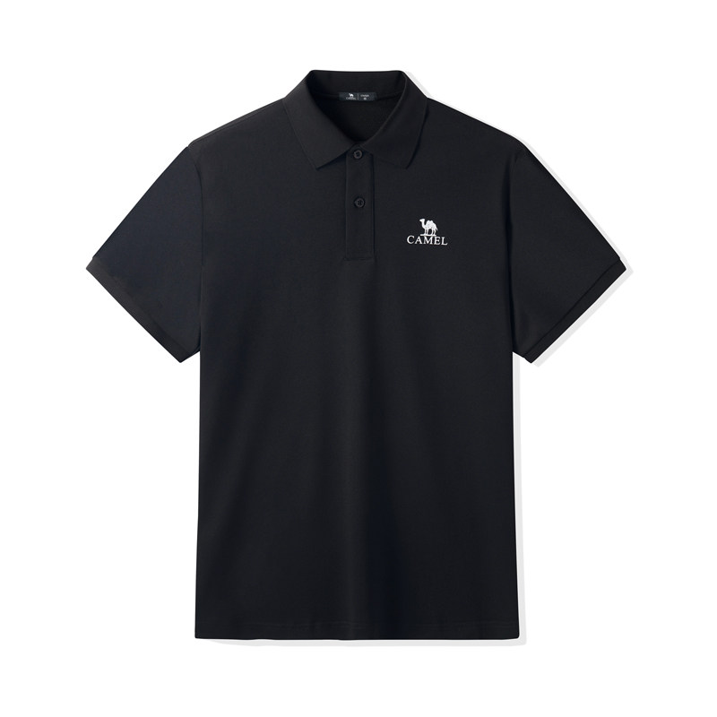 骆驼男装速干POLO衫2026夏季新款轻薄透气短袖运动简约翻领T恤 79元