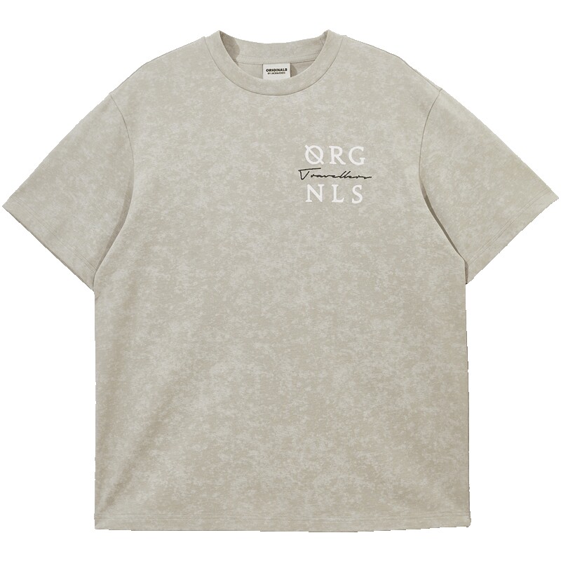 【重磅棉】杰克琼斯男装2026年春夏宽松蜡染男士短袖T恤做旧刺绣 172.85元