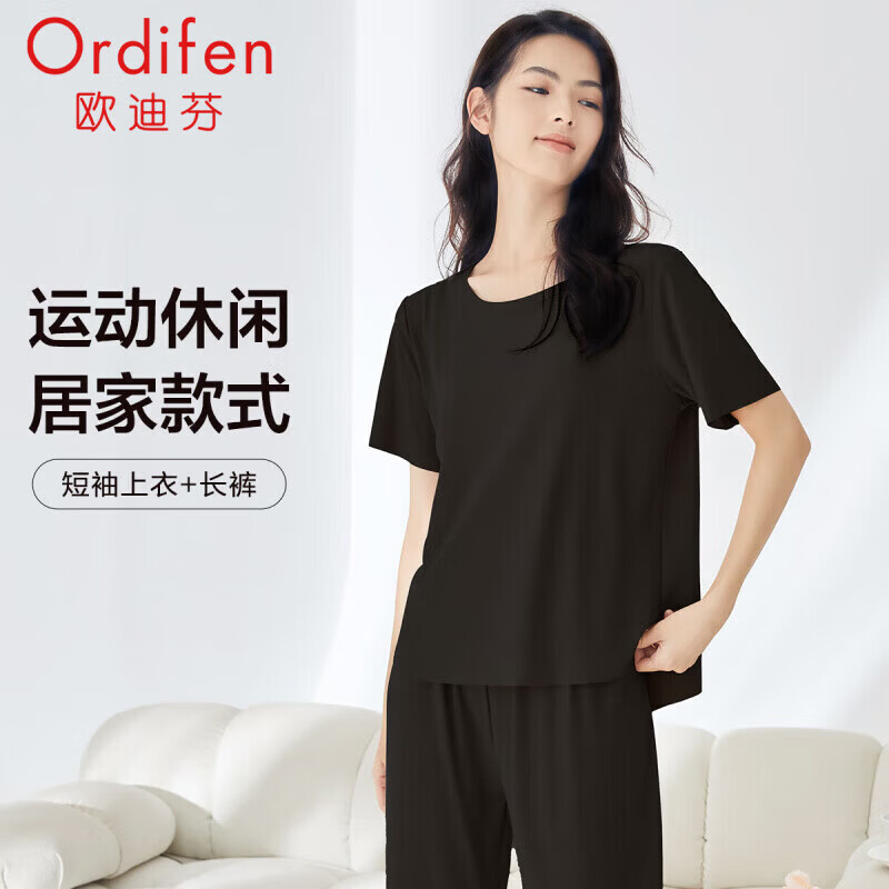  欧迪芬（Ordifen） 女士夏季家居服休闲睡衣套装（多款式颜色可选） 89元