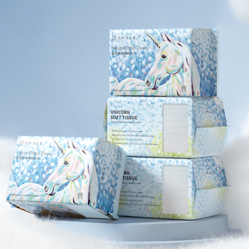 嫚熙独角兽绵柔巾婴儿可用宝宝干湿两用一次性洗脸巾非纯棉棉柔巾 52.8元