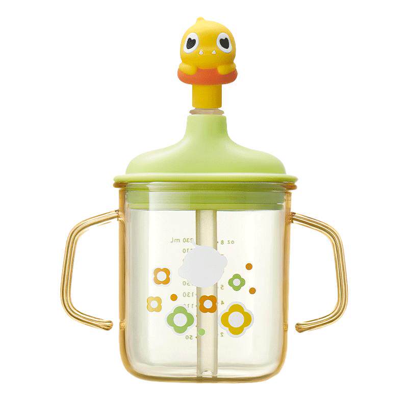 babycare儿童牛奶杯1-2-3岁以上宝宝喝奶瓶PPSU刻度直饮吸管水杯 59.9元