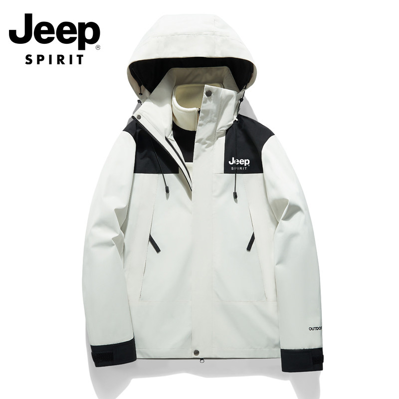 吉普Jeep spirt三合一风衣男女款户外学生团购定制夹克运动服外套 159元