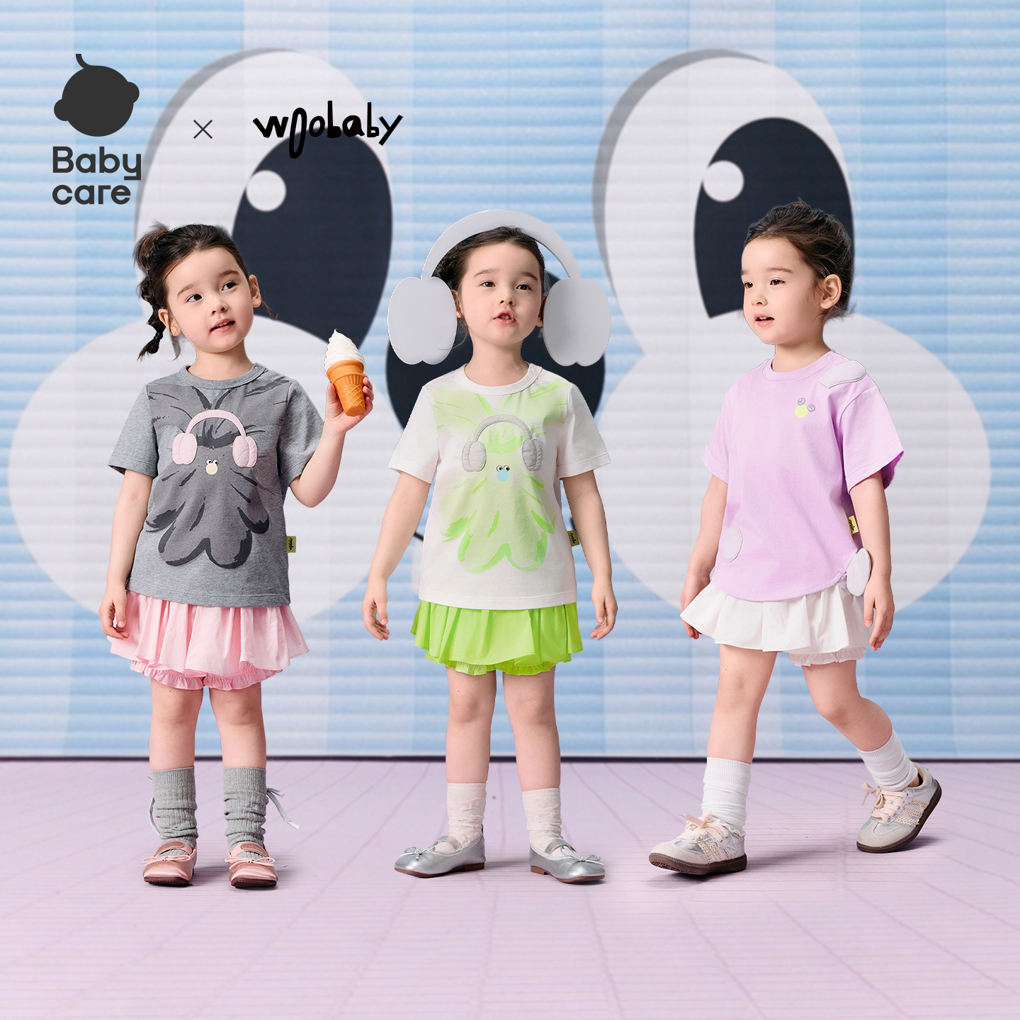 babycare童装女童宝宝26夏新品纯棉芭蕾风裙裤A字裙短裤公主裙 129元