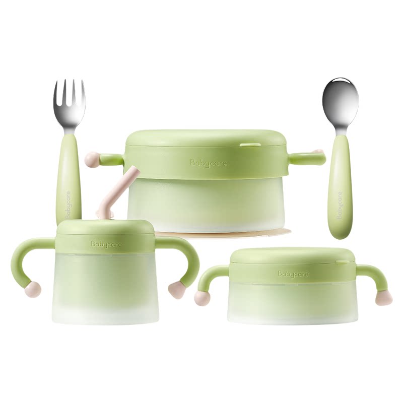 babycare宝宝辅食碗婴儿专用米粉注水保恒温不锈钢儿童餐具礼盒 59元