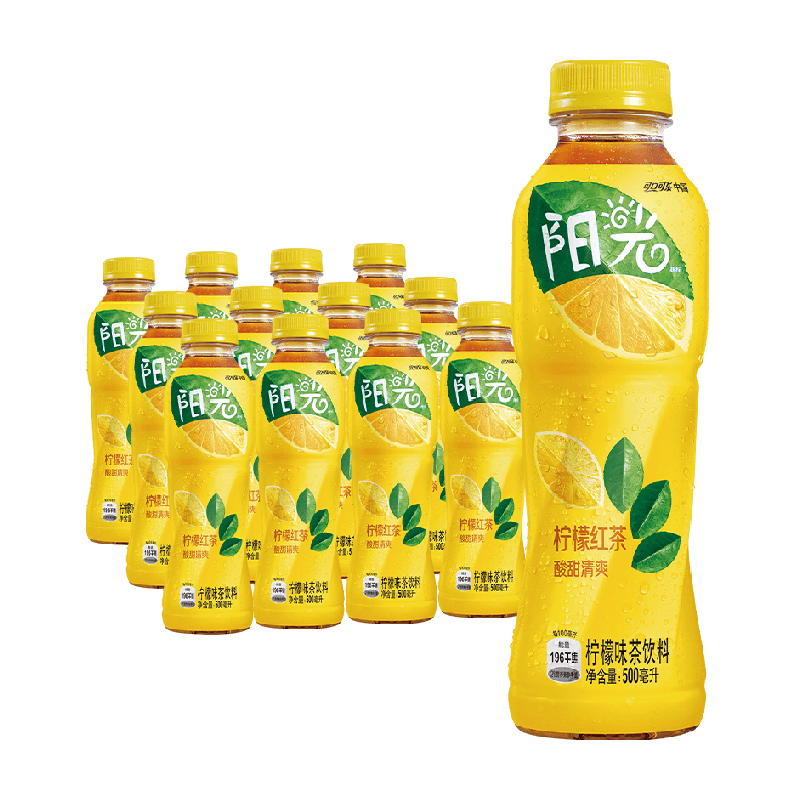 可口可乐 阳光茶饮料经典柠檬味整箱可口可乐茶饮料 43元