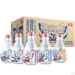 屈臣氏儿童饮用水奥特曼联名款200ml*12瓶整箱宝宝吸嘴设计蒸馏水