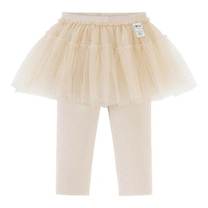 迷你巴拉巴拉女童宝宝裤子春新品棉柔亲肤拼接蕾丝裙摆甜美打底裤