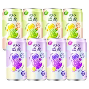 【新品】RIO锐澳气泡鸡尾酒3度微醺低度果冻酒250ml*8罐果味果冻