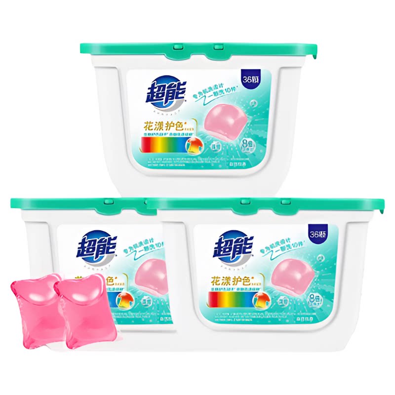 超能花漾护色洗衣凝珠持久留香护衣护色36颗*3盒浓缩官方旗舰店 91.9元