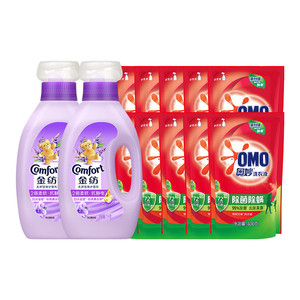 金纺薰衣草柔顺剂+奥妙洗衣液组套12斤洗护多需求一次满足