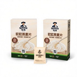 臻选桂格软软燕麦片700g*2盒软糯拉丝高膳食纤维小包装即冲