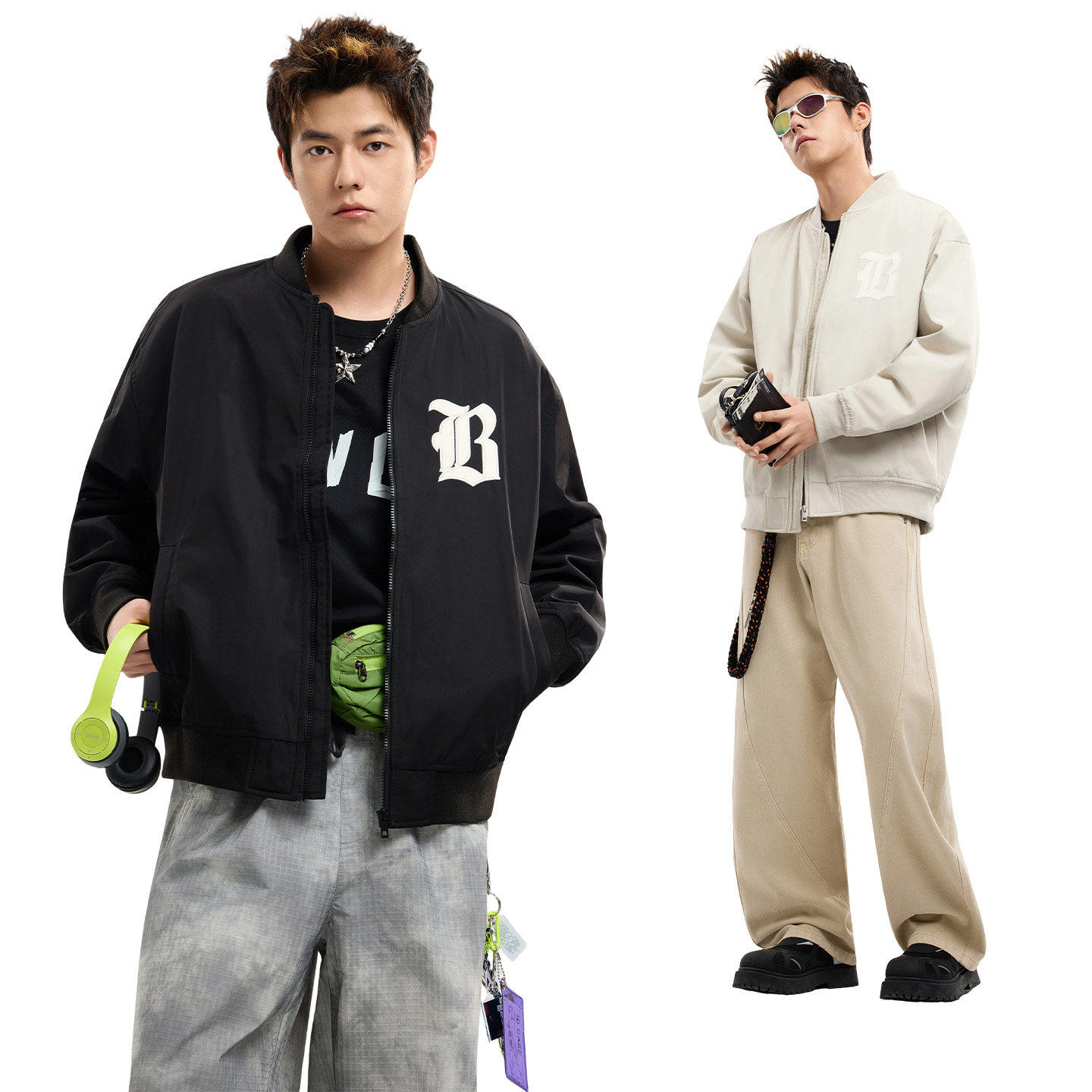 美特斯邦威夹克男女同款春季新款舒适休闲百搭户外情侣外套上衣 54元