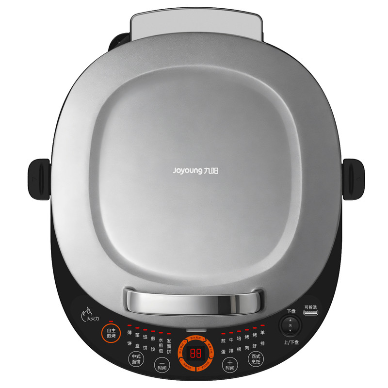九阳电饼铛家用0涂层不锈钢双面加热可拆洗加大加深煎烤机烙饼锅 558元