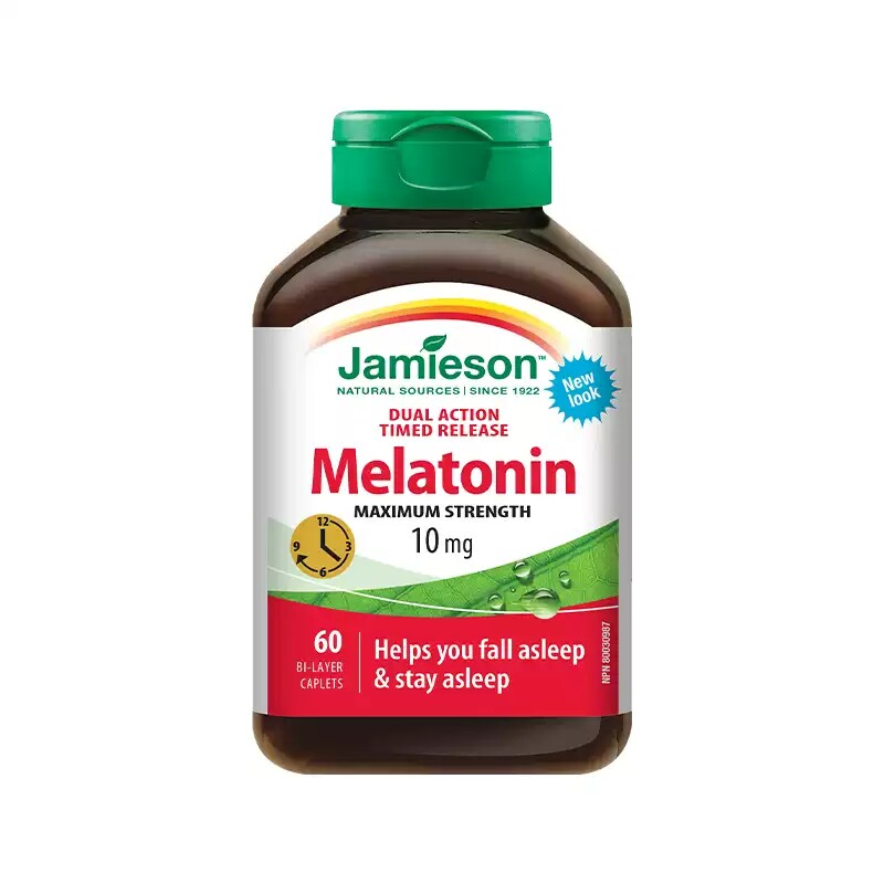 健美生褪黑素60片加拿大原装进口双效缓释帮助睡眠成人男女通用 55元