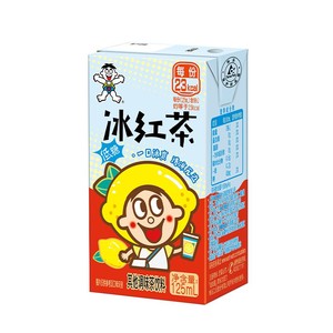 旺旺茶饮料盒装低糖冰红茶125ml*36盒整箱下午茶