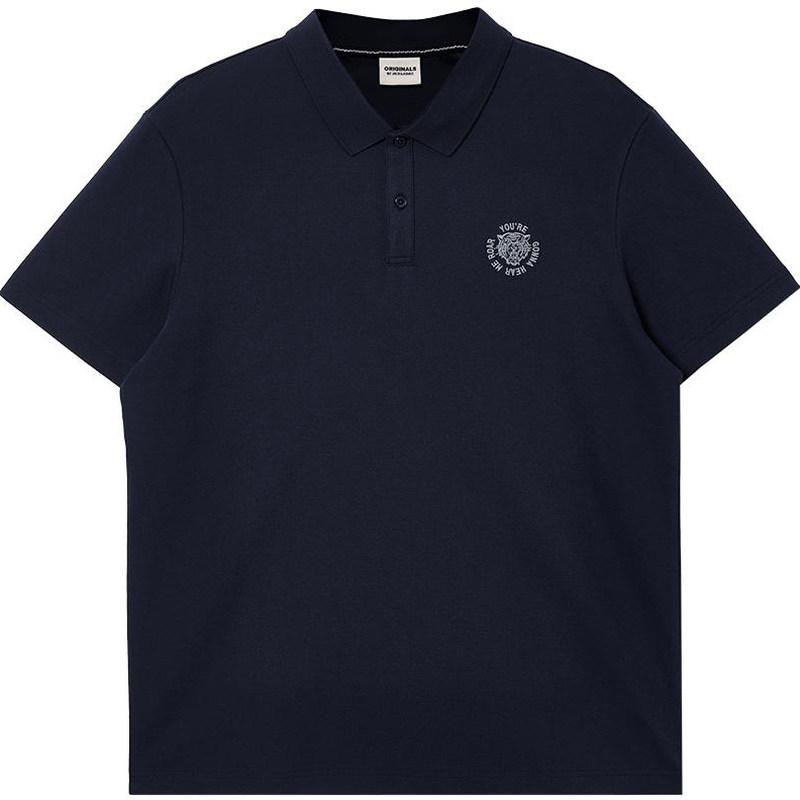 [刺绣杰出POLO衫]杰克琼斯男装春夏商务休闲凉感翻领半短袖T恤 174.65元