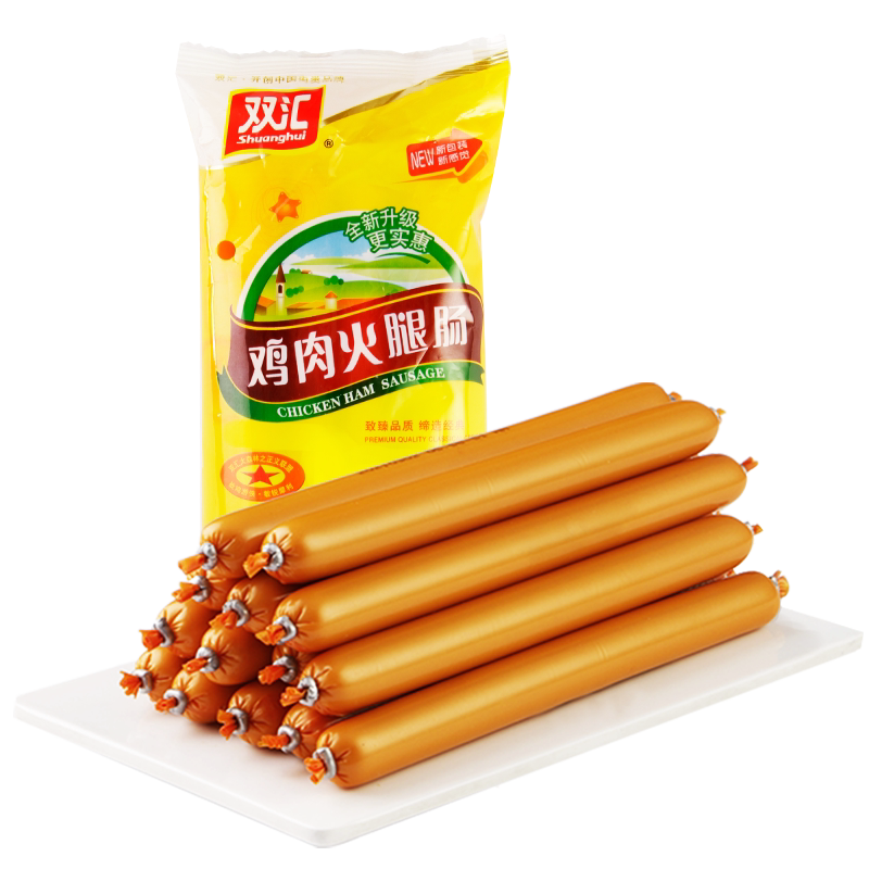 【超市独家】双汇火腿肠非清真鸡肉肠香肠泡面螺蛳粉休闲肉类零食 6.9元