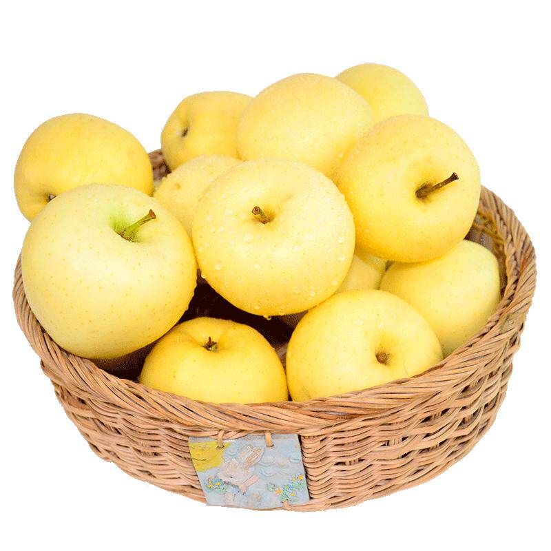 正宗烟台苹果水果黄元帅粉面黄金帅黄香蕉新鲜黄苹果山东特产整箱 16.9元