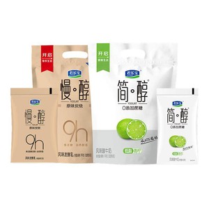 君乐宝慢醇炭烧风味酸牛奶100g*10袋+0添加蔗糖简醇酸奶100g*10袋
