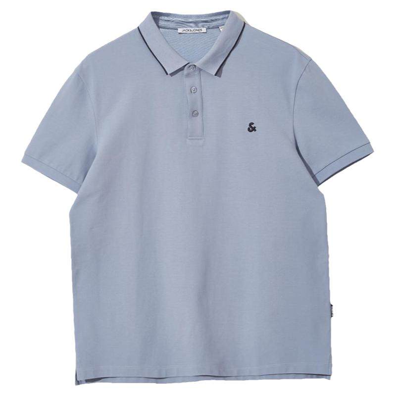 [杰出POLO衫]杰克琼斯男装春夏男士翻领短袖T恤商务通勤休闲纯色 148.15元