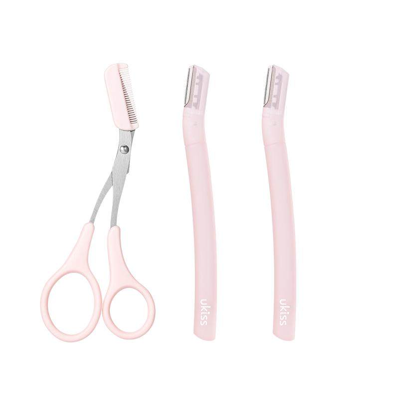 ukiss修眉刀剪女士专用安全型防刮工具初学者剃刮眉毛刀神器套装 9.9元
