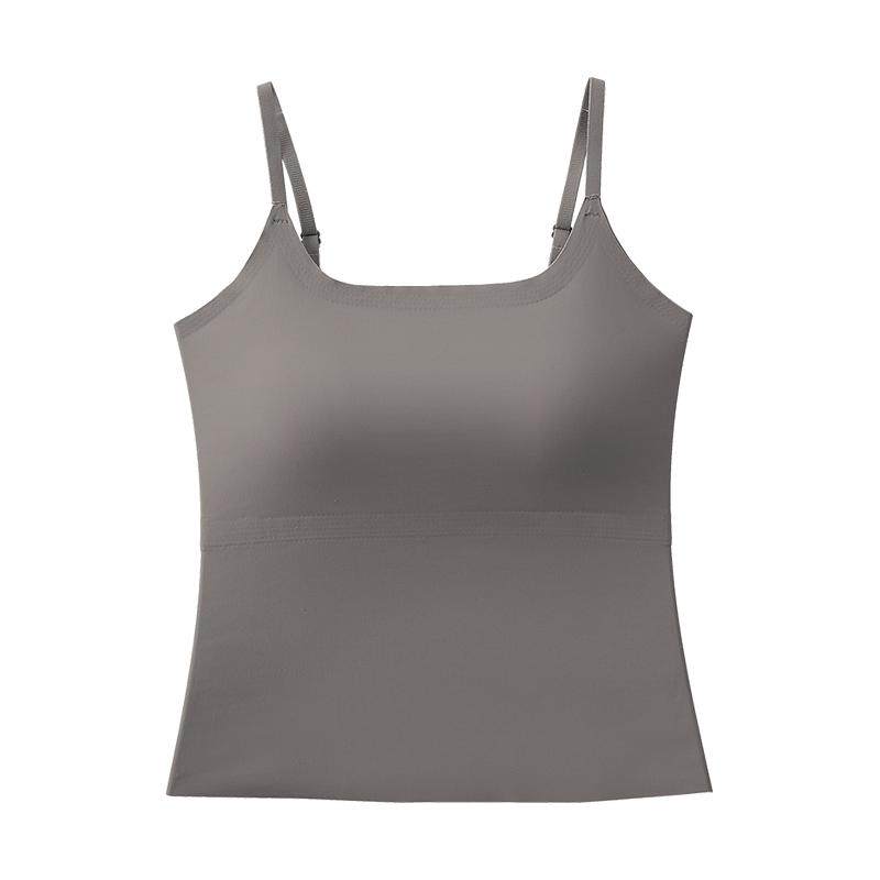 拉夏贝尔吊带背心女带胸垫免穿文胸一体式可外穿内搭打底美背上衣 19.91元