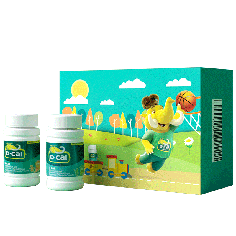 迪巧儿童钙片青少年成长蓝帽子正品补钙维生素DK咀嚼钙官方旗舰店 184.2元