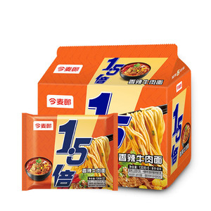 今麦郎1.5倍方便面袋装大份量面饼红烧牛肉面泡面速食冲泡多口味