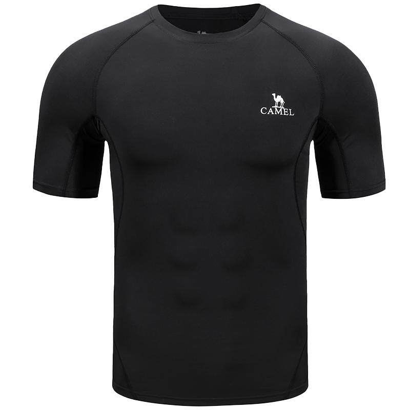 骆驼健身房长袖运动服跑步套装男士春秋晨跑透气紧身衣训练瑜伽服 189元