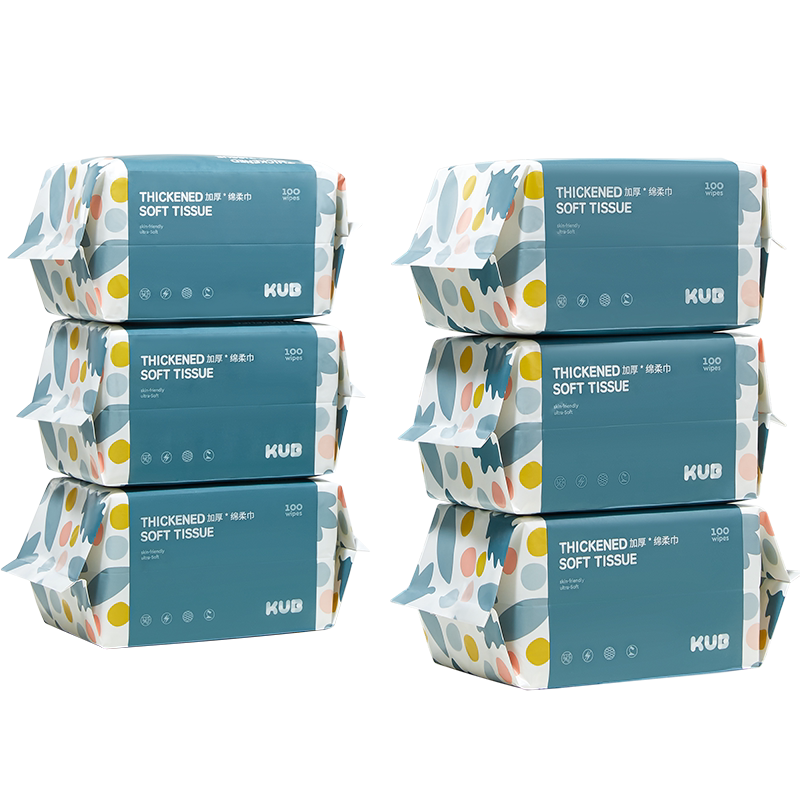 KUB可优比婴儿洗脸巾绵柔巾手口专用宝宝干湿两用新生儿非棉柔巾 42元