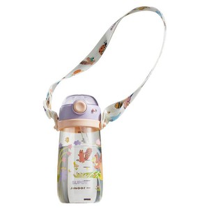苏泊尔宝宝喝水杯PPSU材质儿童吸管学饮杯奶瓶防呛弹盖背带牛奶杯