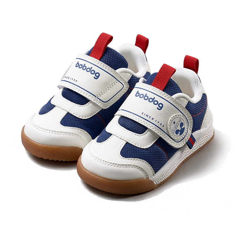 巴布豆宝宝学步鞋春季新款防滑透气儿童童鞋婴儿鞋子男童机能鞋 50元