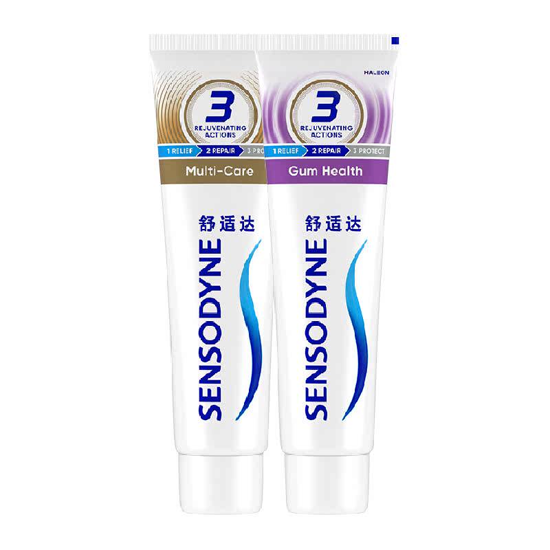 舒适达抗敏感牙膏成人含氟多效去牙渍防蛀护龈脱敏清新 63.85元