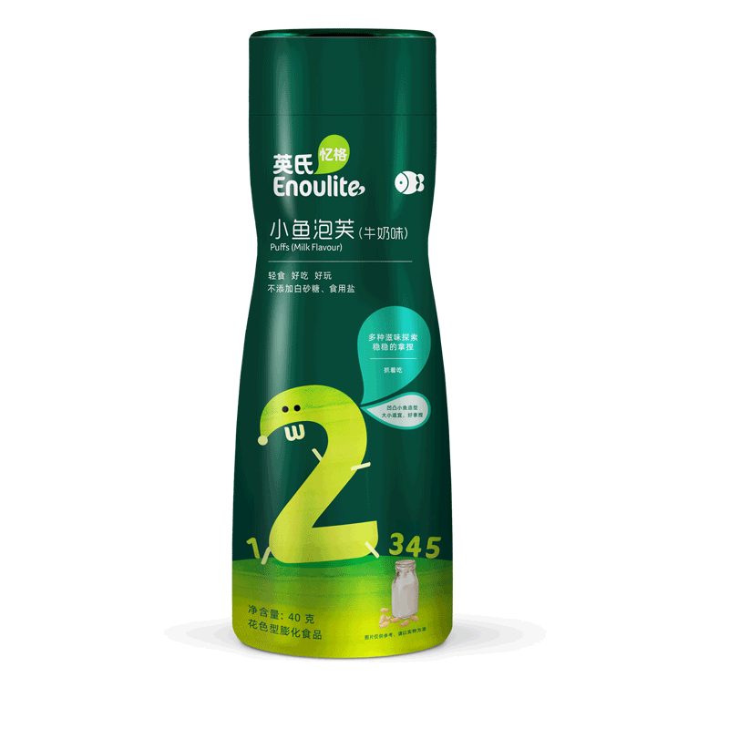 英氏泡芙儿童零食饼干宝宝零食溶豆辅食无添加小鱼泡芙6个月零食 17元