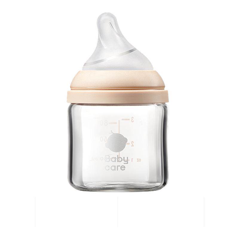 babycare防胀气奶瓶玻璃歪头宝宝婴儿新生0-1月专用防呛奶嘴80ml 49元