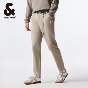 【精选】杰克琼斯男装背部双侧挖袋logo通勤休闲裤男士长裤