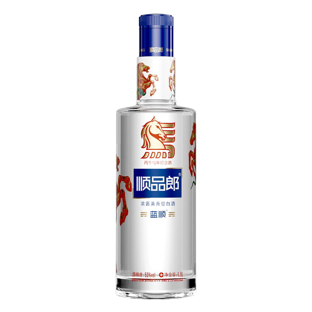 郎酒顺品郎蓝顺马年纪念酒兼香型白酒53度纯粮食酒送礼自饮 127.04元