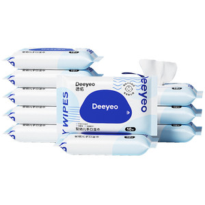 德佑婴儿湿巾便携小包女性外出手口屁专用儿童学生湿巾纸10抽10包