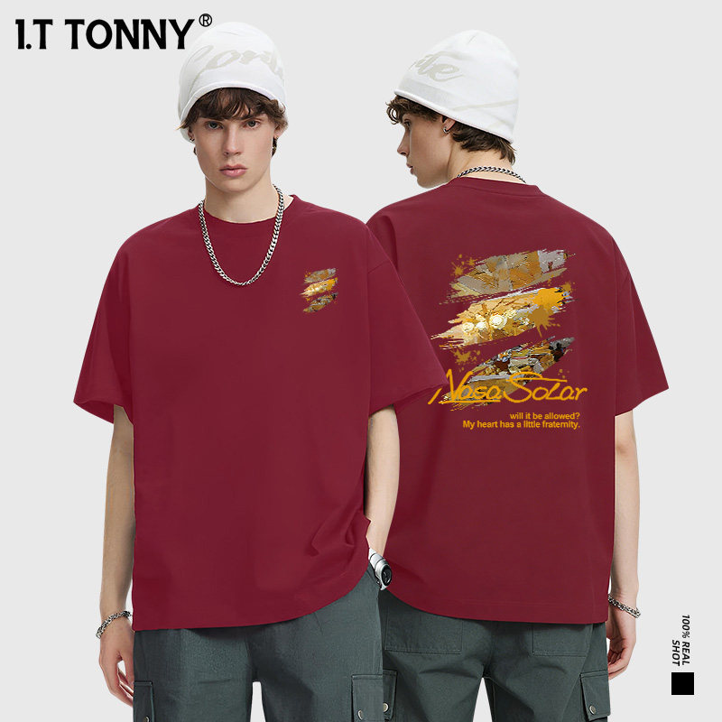 2026美式高街潮牌I.T TONNY印花短袖T恤男女同款宽松半袖上衣MD 59.7元