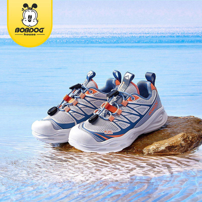 巴布豆儿童小中大童运动鞋2026春秋新款学生纽扣鞋男女童鞋子板鞋