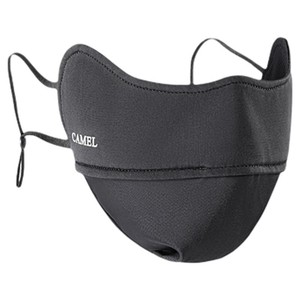 骆驼冰丝凉感防晒口罩男3d立体高颜值防紫外线女黑色登山遮阳面罩