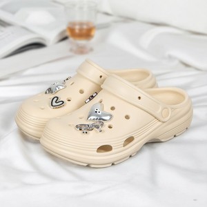 MINISO名创优品2026新款洞洞鞋男踩屎感厚底增高夏季外穿防滑拖女