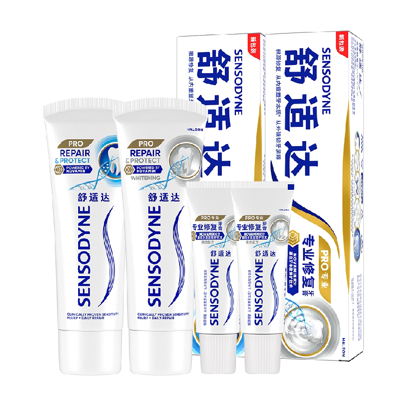 舒适达专业修复抗敏感牙膏210g组合装Novamin技术含氟成人护釉 73元