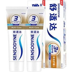 舒适达抗敏感牙膏含氟成人多效美白去黄护龈防蛀清洁口腔清新口气