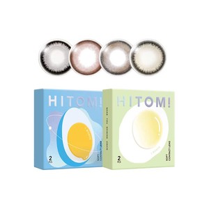 HITOMI希多蜜鹅蛋美瞳月抛2片自然混血大小直径彩色隐形近视眼镜