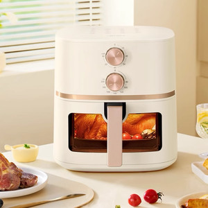 美的空气炸锅家用新款电烤箱电炸锅一体免翻面可视大容量烹饪机