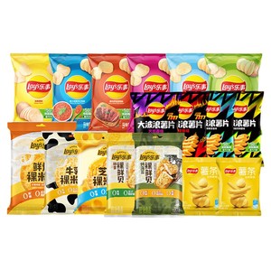 【宋雨琦薯片】乐事原切15包任选单品包邮米饼鲜贝零食大礼包40g