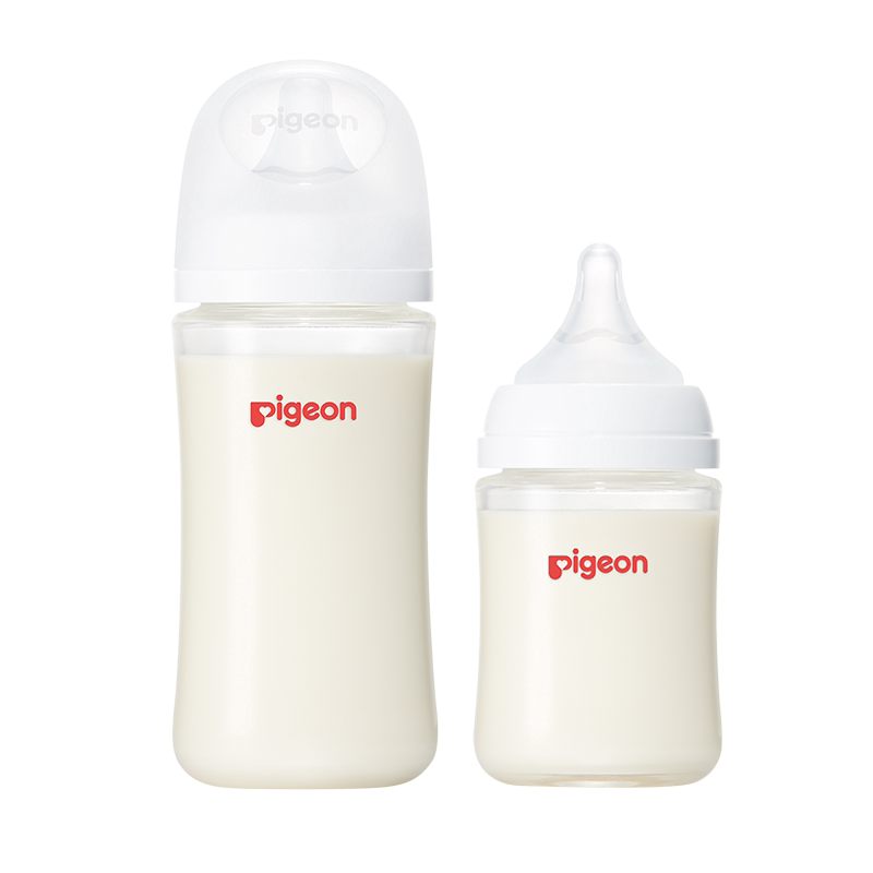 Pigeon贝亲婴儿宽口径玻璃奶瓶组套160ml+240ml新生儿0到6月以上 238.51元